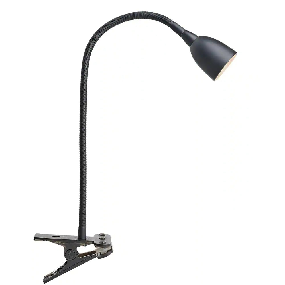 Olivia LED Flexible 22 In. Black Clamp Lamp with Dimming and Color Adjustable