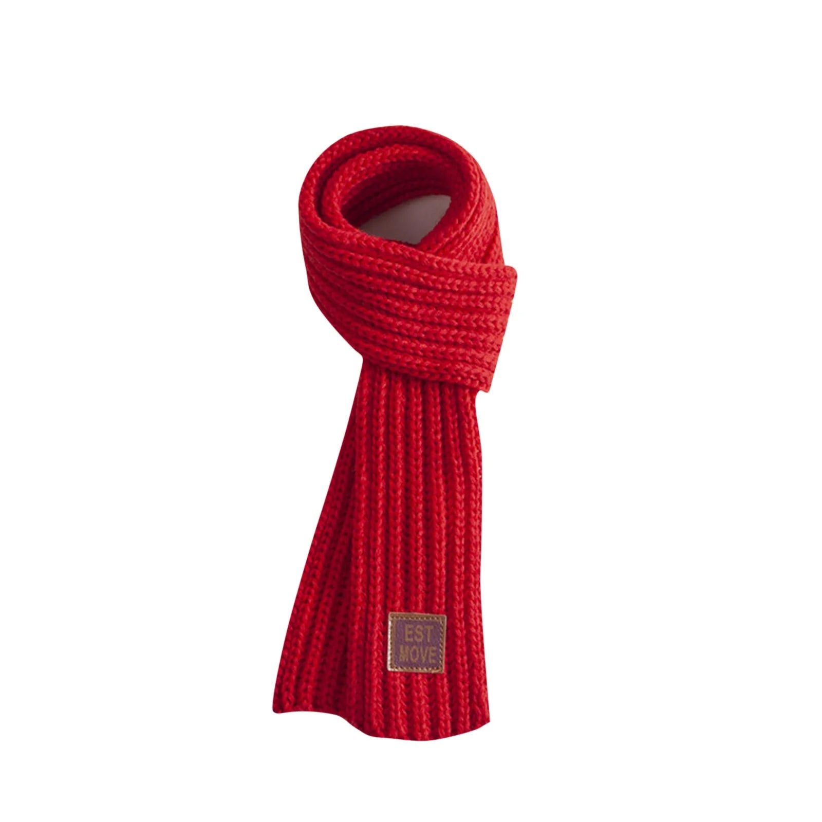 Brilliant Winter Scarf for Women Cold Weather Kids Solid Color Knitting Easy Matching Scarf Red Scarves&Shawls