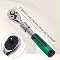 1/4，3/8，1/2 Inch Drive Socket Ratchet Set Extendable Handle Wrench 72-Tooth Quick-Release Reversible