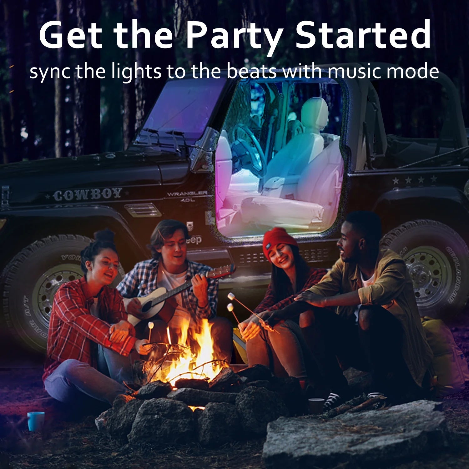 Multicolor 18 in 1 LED Ambient Interior Lights