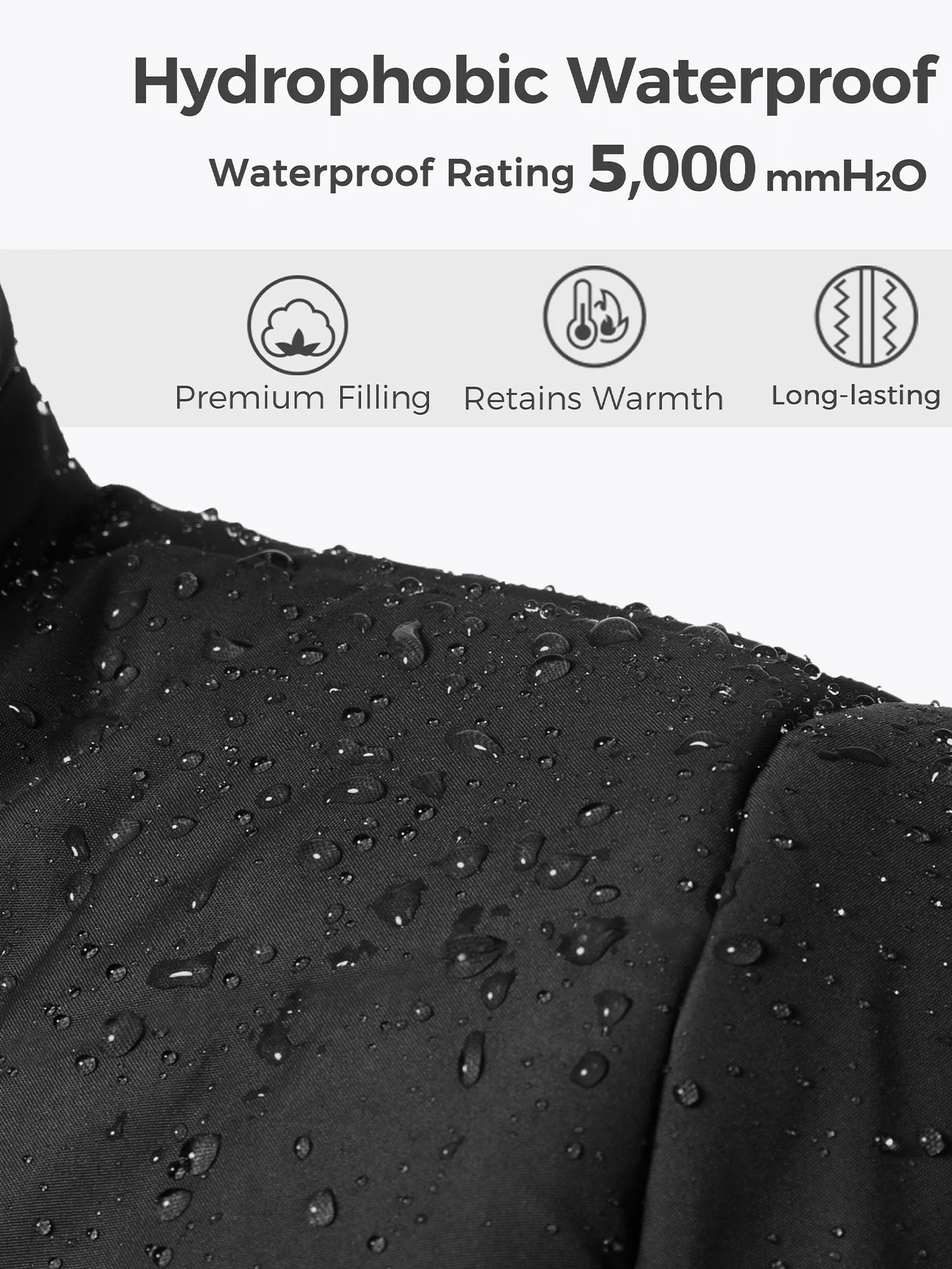 Women'S Winter Coat Quilted Winter Jacket Waterproof Winter Parka Coat Black XL