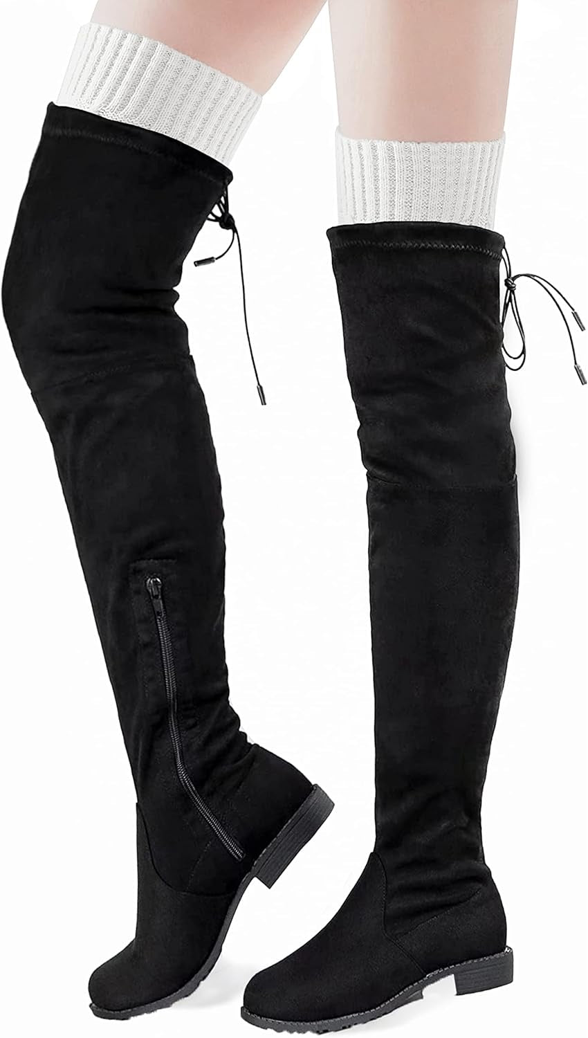 Thigh High Socks for Women Cable Knit over the Knee Boot Socks, Long Warm Leg Warmers Winter