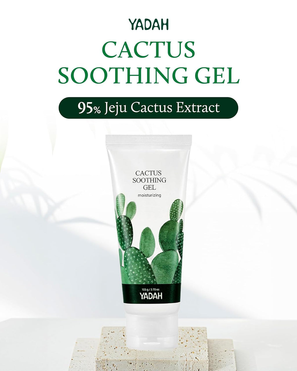 Cactus Soothing Gel 8.45Fl Oz & Cactus Green Hydra Serum 1.01Fl Oz - Vegan Sunburn Relief, Cool & Soothe Irritated Skin, Face Redness. Korean Skin Care Hydration Oil-Moisture Balance Niacinamide