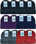 12 Pack of Winter Beanies & Gloves for Men & Women, Warm Thermal Cold Resistant Bulk Packs