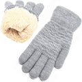 Women'S Winter Warm Touch Screen Gloves Womens Thermal Cable Knit Wool Fleece Lined Gloves for Cold Weather