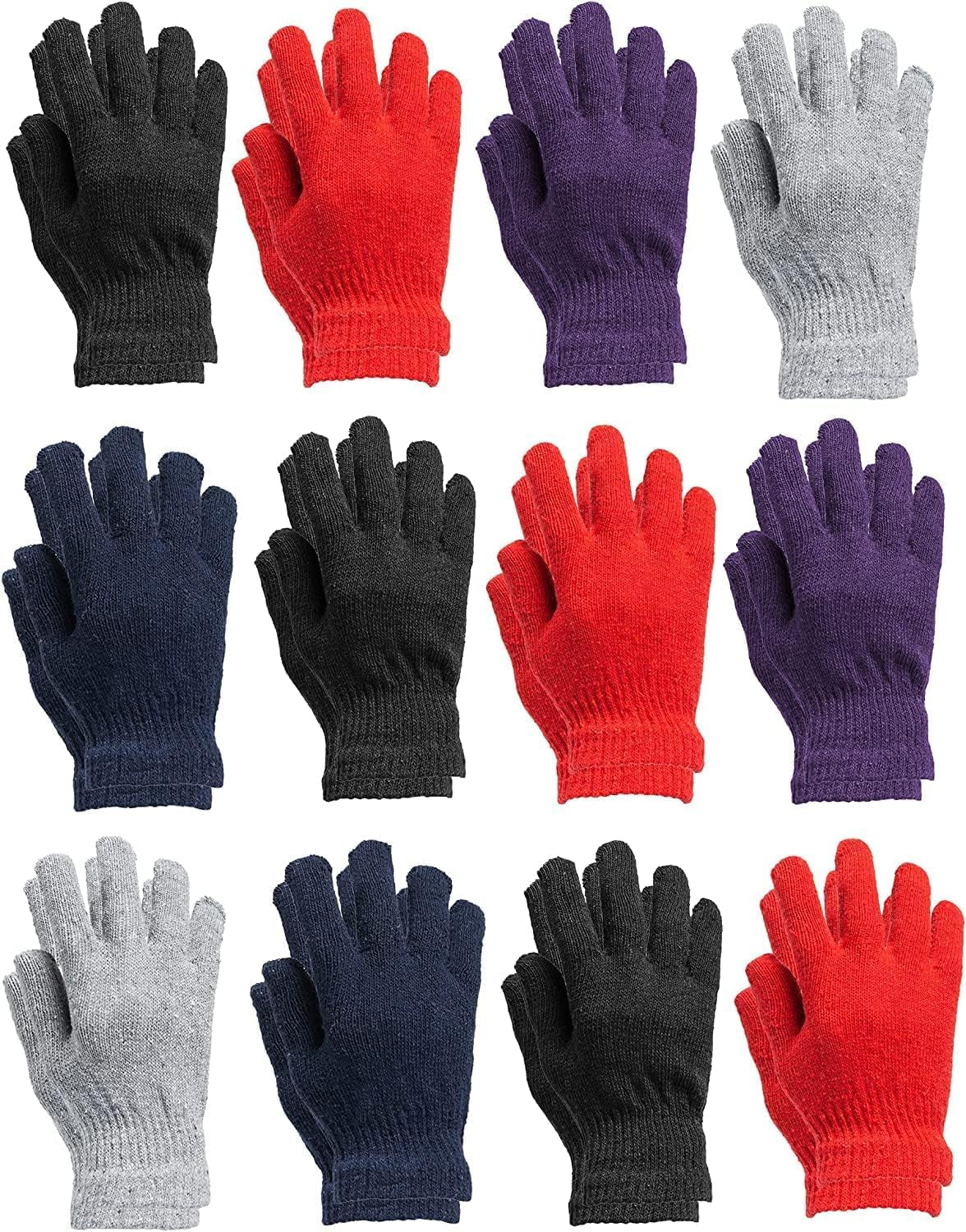 12 PAIRS Winter Gloves for Men & Women, Warm Thermal Cold Resistant Bulk Packs
