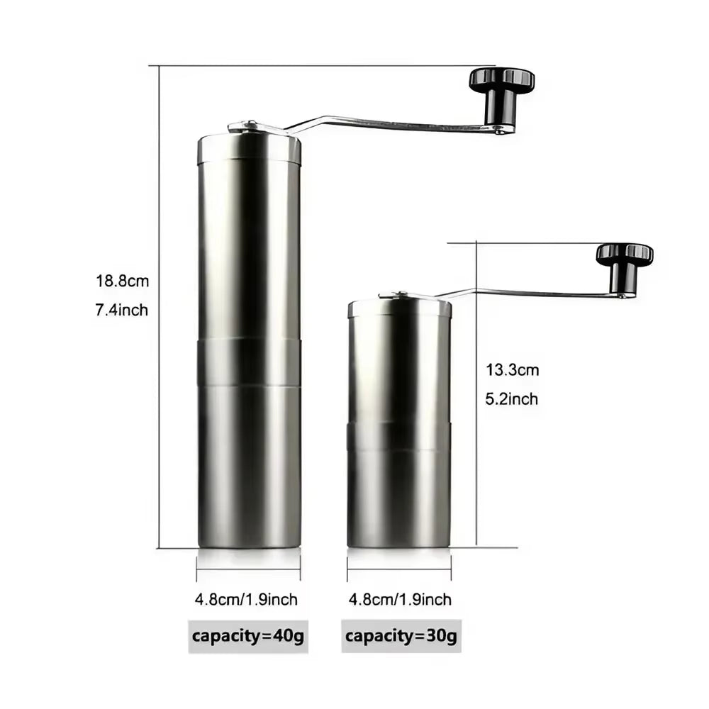 JJYY Portable Manual Coffee Grinder Mini Multi-Purpose Coffee Grinder Stainless Steel Manual Coffee Bean Machine Burr Grinder